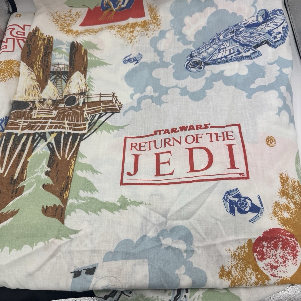 Vintage 1983 Return of the Jedi Star Wars Twin Fitted Bed Sheet Only